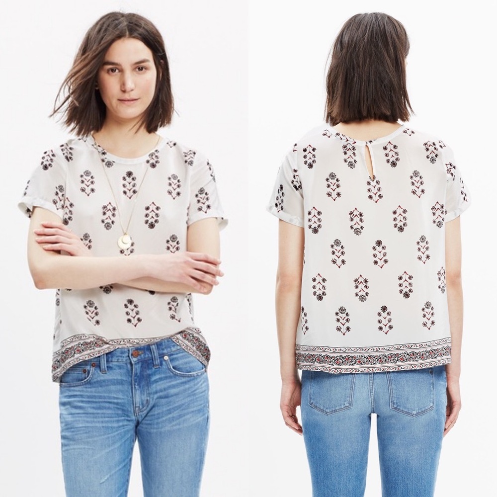 Madewell Silk VineFloral Top